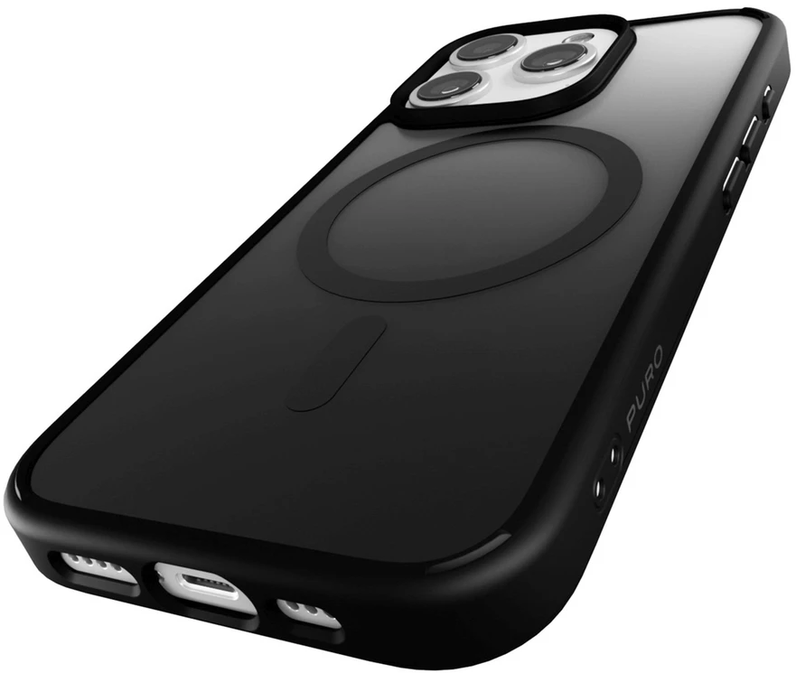 Silikoninis Puro Gradient MagSafe Apple iPhone 16 Pro – dėklas telefonui juodos spalvos