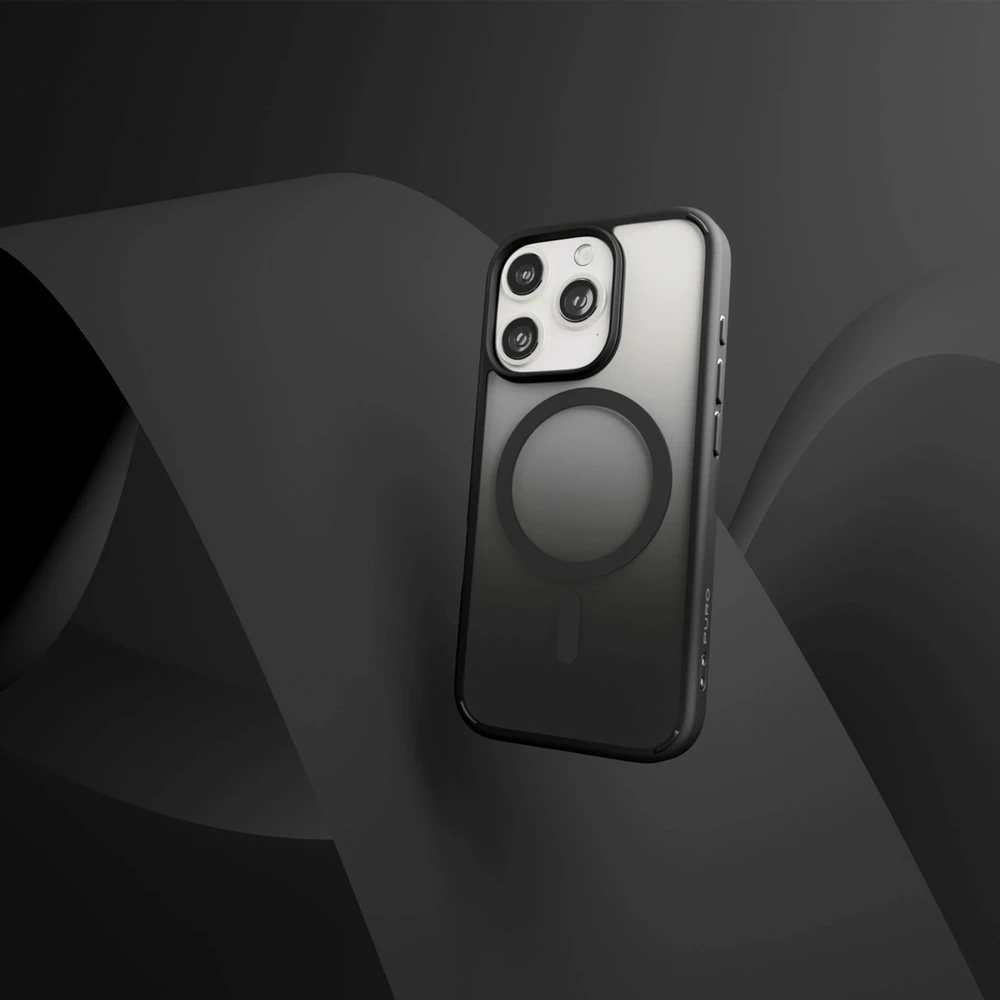 Silikoninis Puro Gradient MagSafe Apple iPhone 16 Pro – dėklas telefonui juodos spalvos