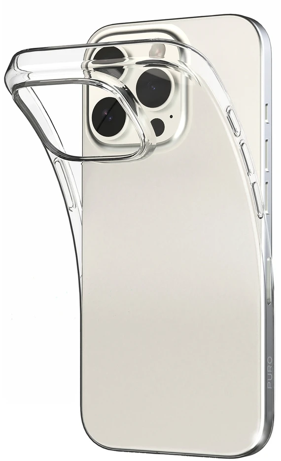Silikoninis Puro 03 Nude Apple iPhone 16 Pro – dėklas telefonui skaidrus
