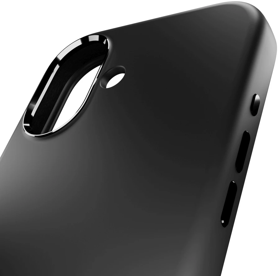 Puro Pure Icon Mag Pro Liquid Silicone dėklas skirtas Apple iPhone 17, MagSafe Compatible, with Camera Protection and Aluminum Mygtukai – juodos spalvos
