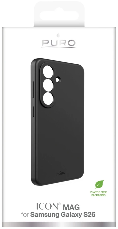 „Samsung Galaxy S26“ silikoninis „ICON“ dėklas, gamintojas Puro Juodas