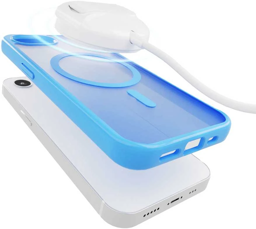 Puro in TPU „GRADIENT” su Magsafe and gradient effect Apple iPhone 16E, dėklas telefonui mėlynos spalvos