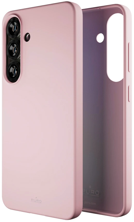 Puro Icon Silicone Samsung Galaxy S25 – dėklas telefonui rožinės spalvos