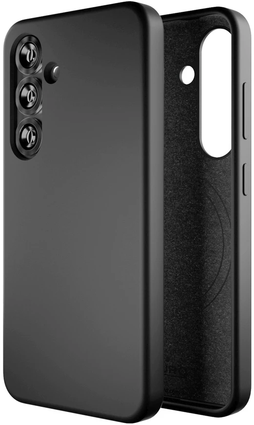 Puro Icon Silicone Samsung Galaxy S25 Plus – dėklas telefonui juodos spalvos