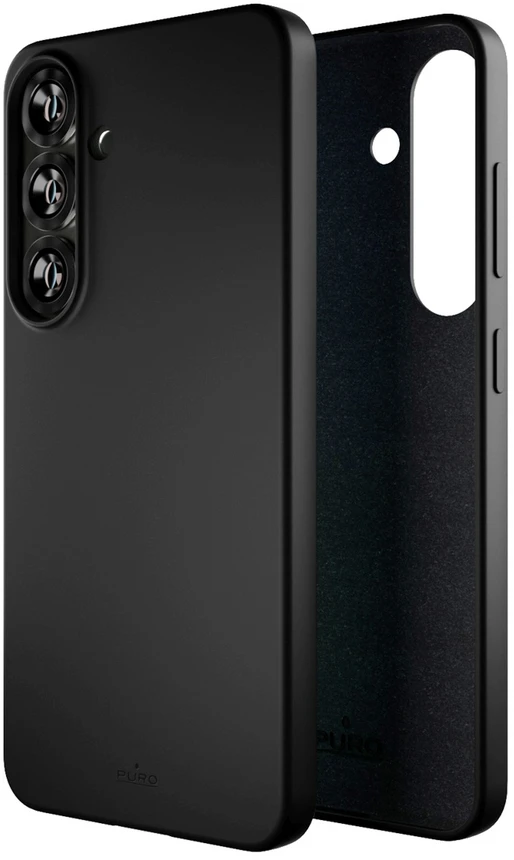 Puro Icon Silicone Samsung Galaxy S25 – dėklas telefonui juodos spalvos