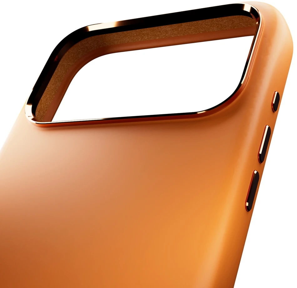 Puro Icon Mag Pro Liquid Silikoninis dėklas for iPhone 17 Pro, MagSafe Compatible, with Camera Protection and Aluminum Mygtukai - Oranžinis