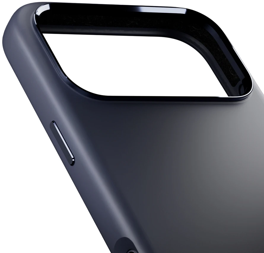 Puro Icon Mag Pro Liquid Silikoninis dėklas for iPhone 17 Pro, MagSafe Compatible, with Camera Protection and Aluminum Mygtukai - Dark Mėlyna