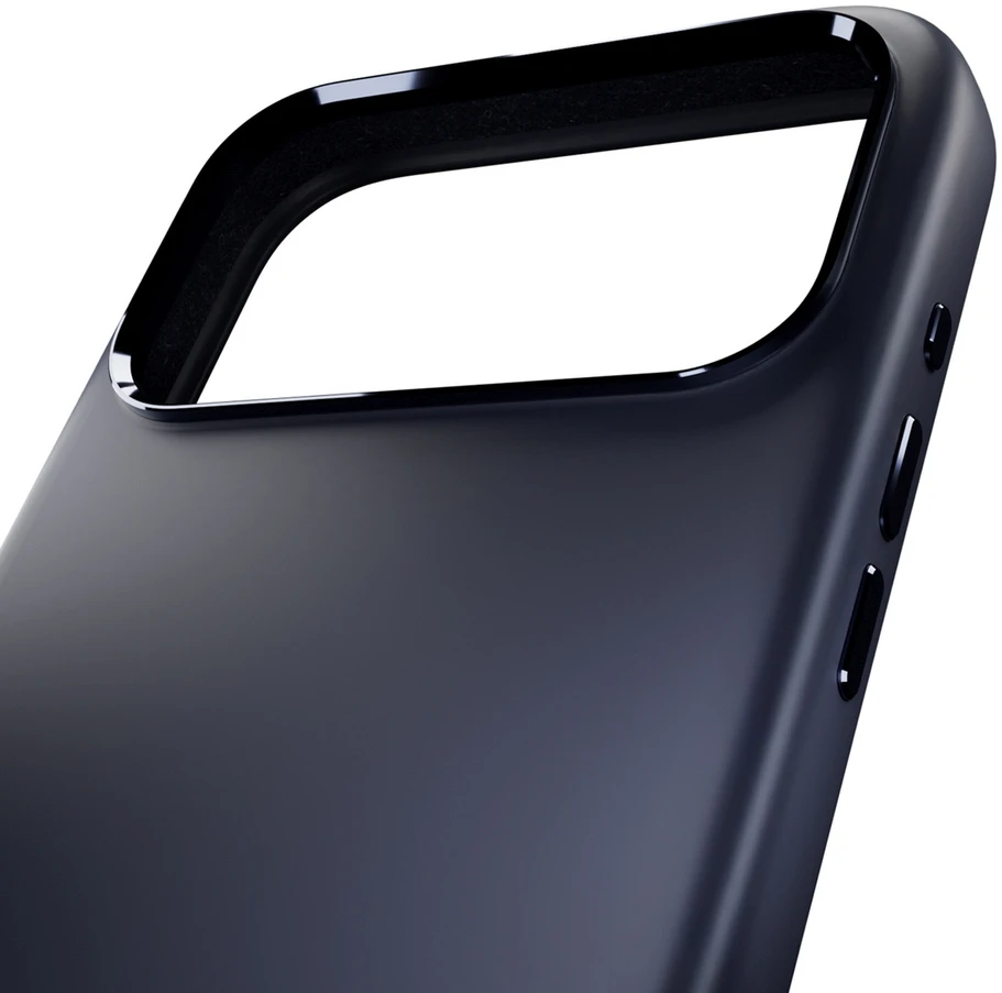 Puro Icon Mag Pro Liquid Silikoninis dėklas for iPhone 17 Pro, MagSafe Compatible, with Camera Protection and Aluminum Mygtukai - Dark Mėlyna