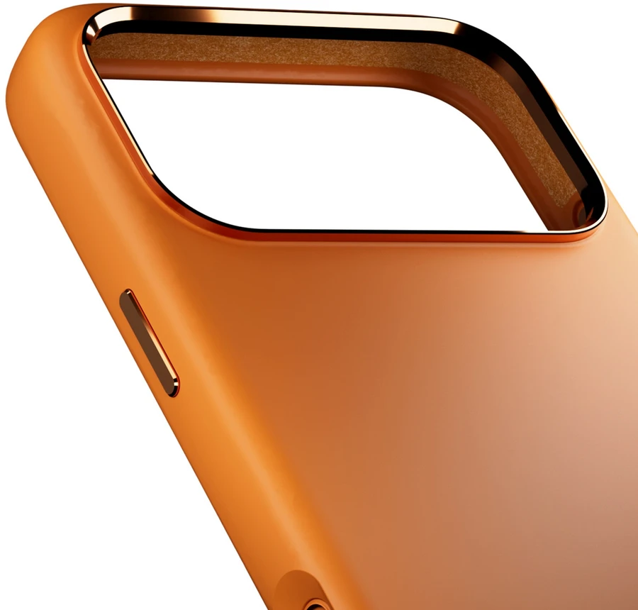 Puro Icon Mag Pro Liquid Silikoninis dėklas for iPhone 17 Pro, MagSafe Compatible, with Camera Protection and Aluminum Mygtukai - Oranžinis