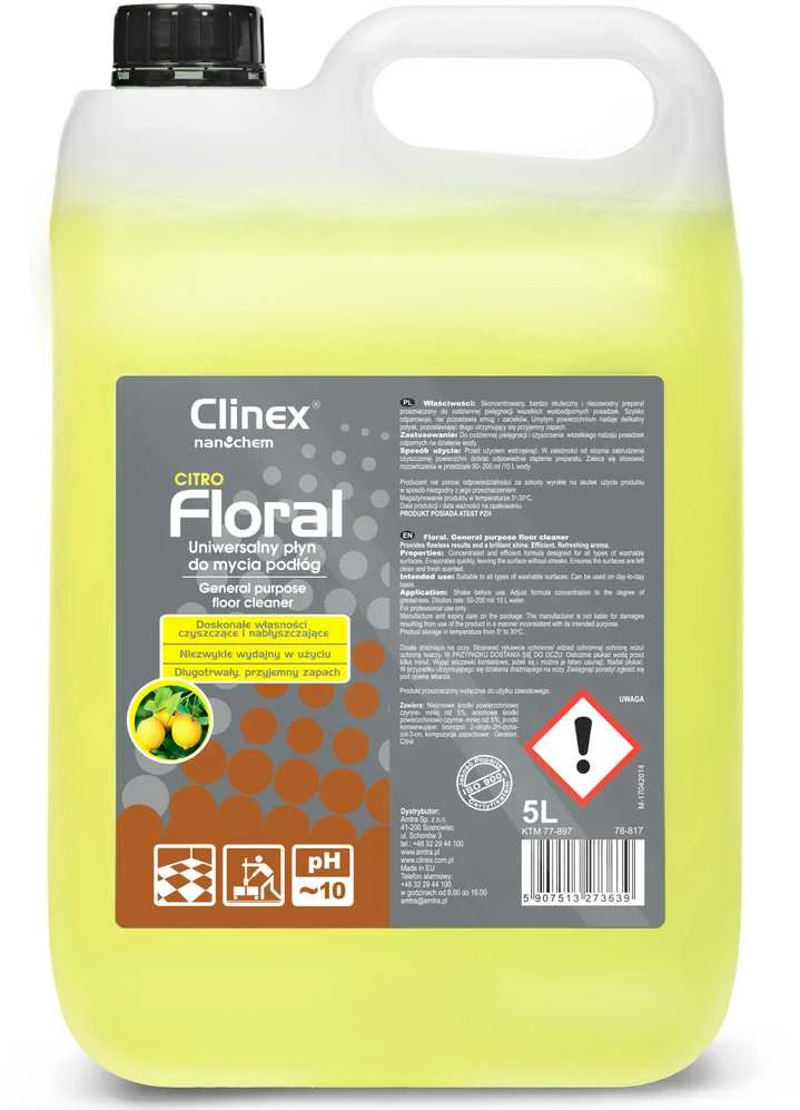 Clinex universalus skystis CLINEX Floral Citro 5L grindų valymui (77-897)
