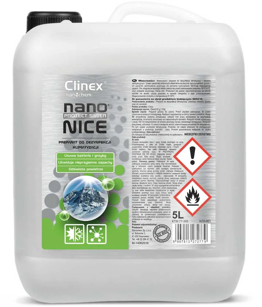Clinex Nano Protect Silver 5L kanistras su etikete