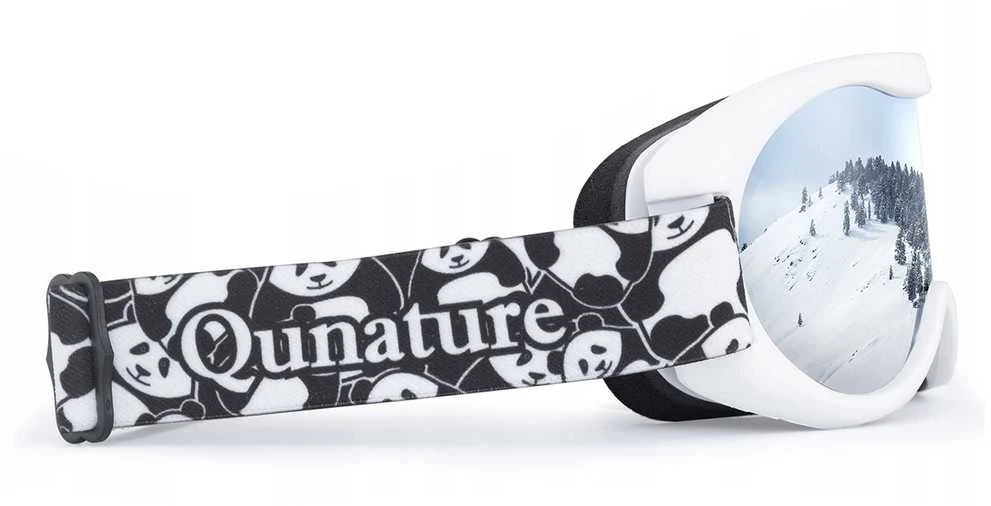 Qunature Gogle narciarskie vaikams Panda UV400 - juoda-balta