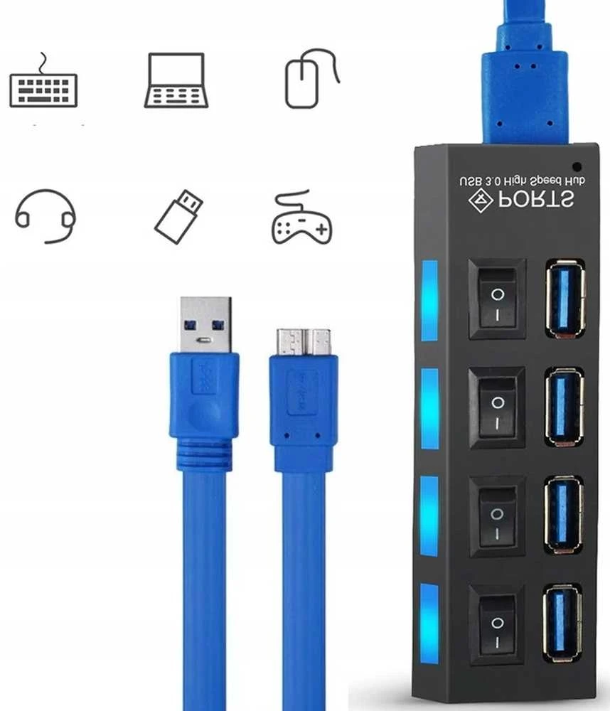 Retoo Hub USB 3.0 šakotuvas / USB 3.0 šakotuvas
