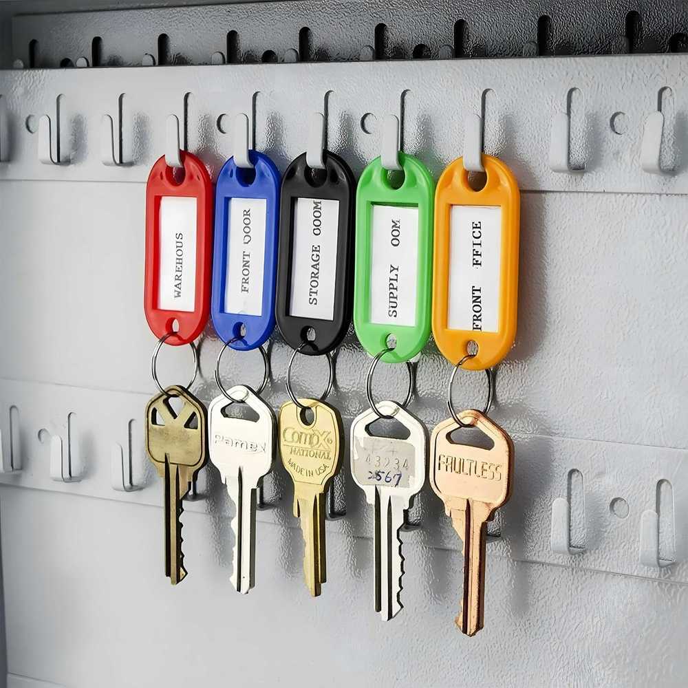 RTO identifikatoriai raktų pakabukai raktų žiedai 100 vnt mišinio komplektas spalvingas