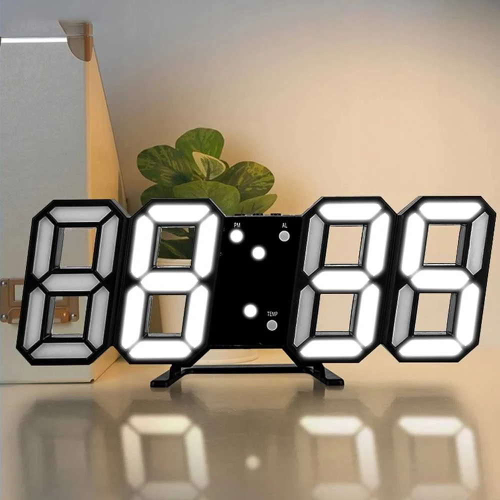 Zegar Laikrodis Elektroninis laikrodis su LED žadintuvu, termometru, data ir žadintuvu – e290