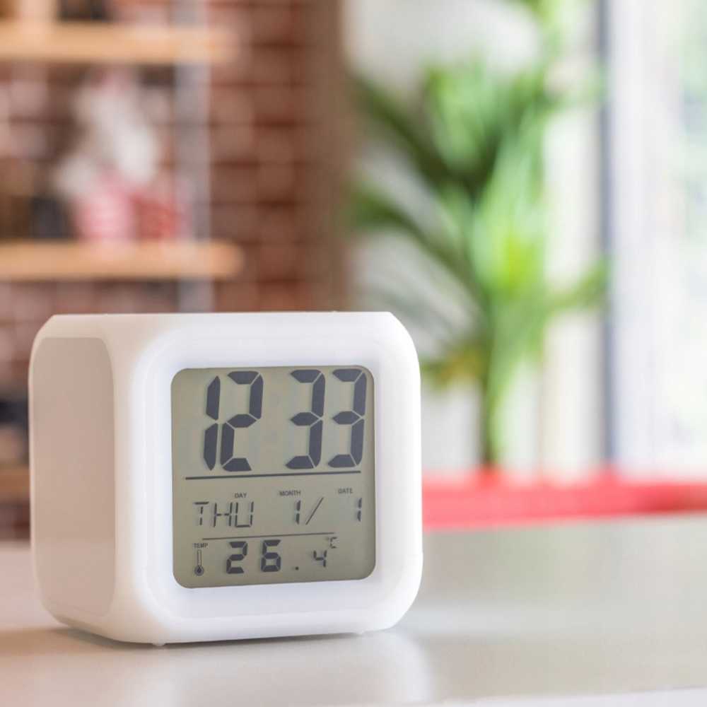 Retoo Žadintuvas Žadintuvas-laikrodis-termometras su šviečiančiu chameleonu -e002