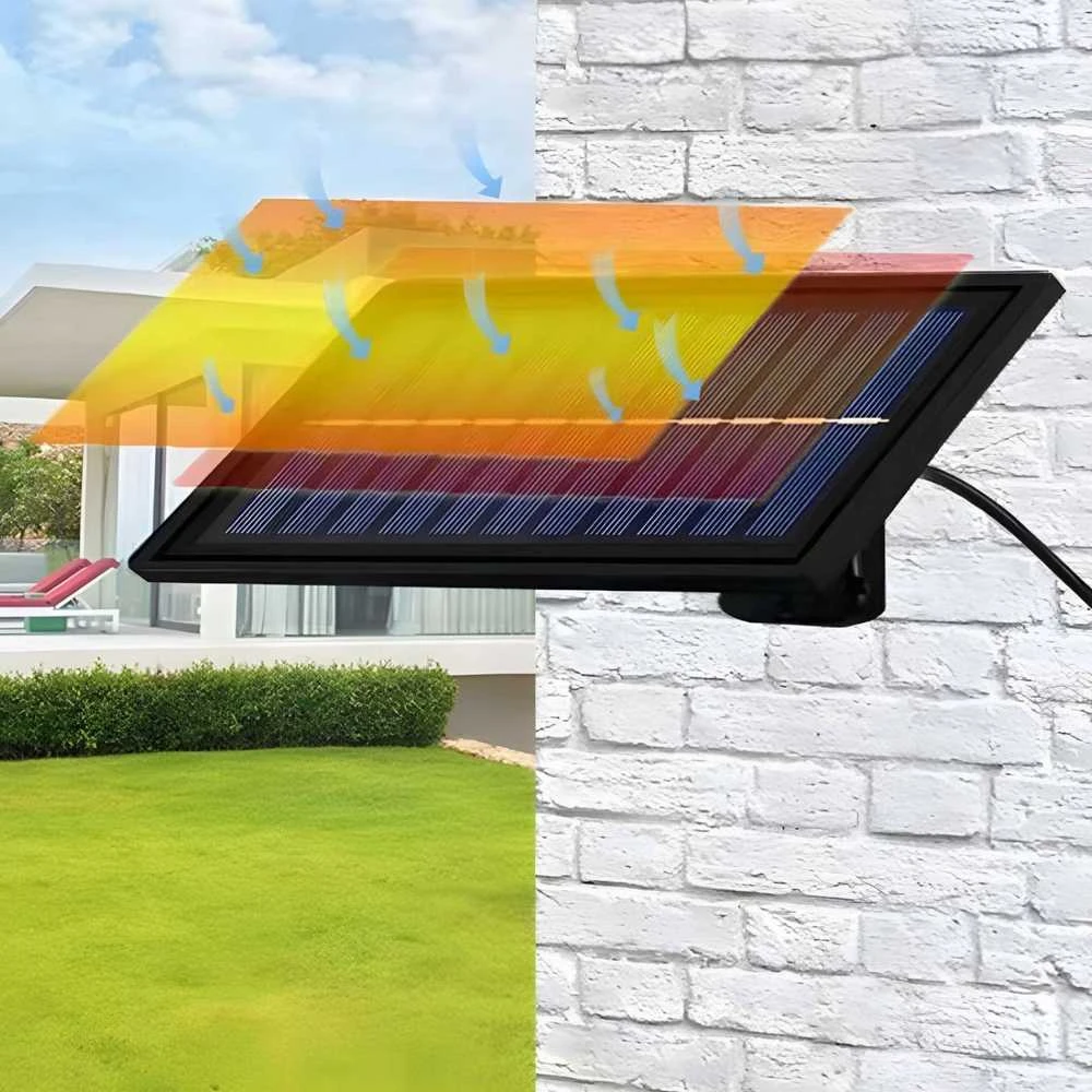 Lampa Saulės energija varomas pakabinamas sodo sietynas, atsparus vandeniui, 12 W - E896