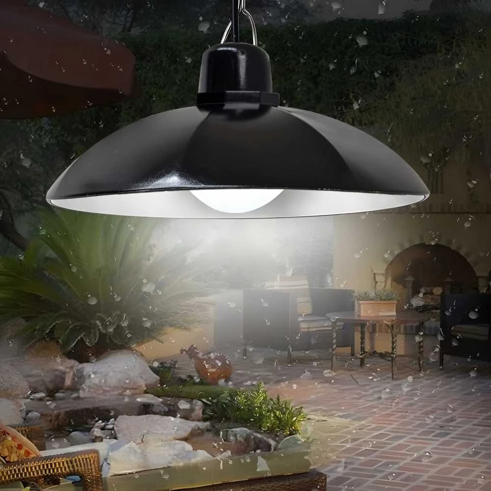 Lampa Saulės energija varomas pakabinamas sodo sietynas, atsparus vandeniui, 12 W - E896