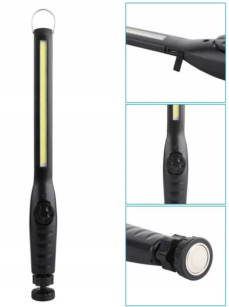 Lampa Dirbtuvių lempa, įkraunamas LED darbinis žibintuvėlis, 8 W galios, besisukantis korpusas