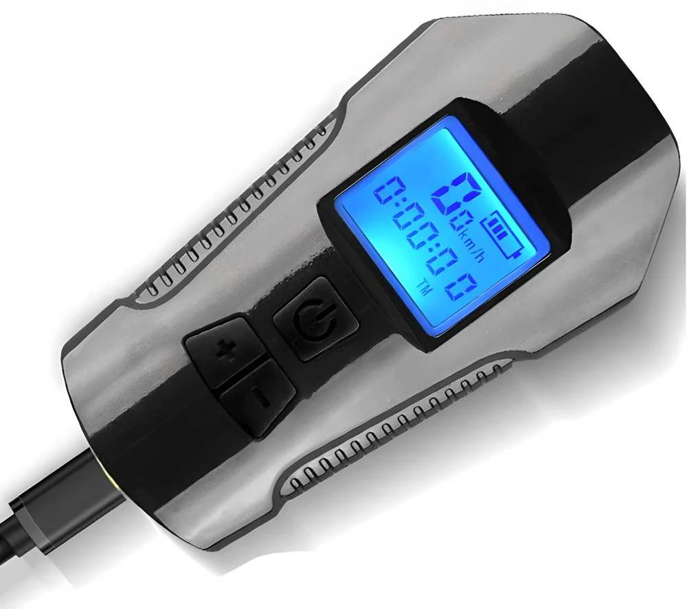 Lampka LED dviračio žibintas, odometras, km spidometras, USB -s092