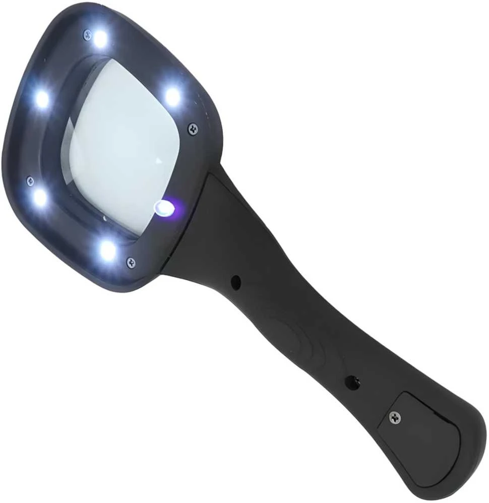 Lupa LED apšviestas didinamasis stiklas skaitymui -e645