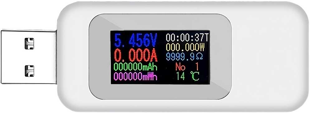 RTO Woltomierz cyfrowy usb miernik tester napięcia amperomierz watomierz lcd