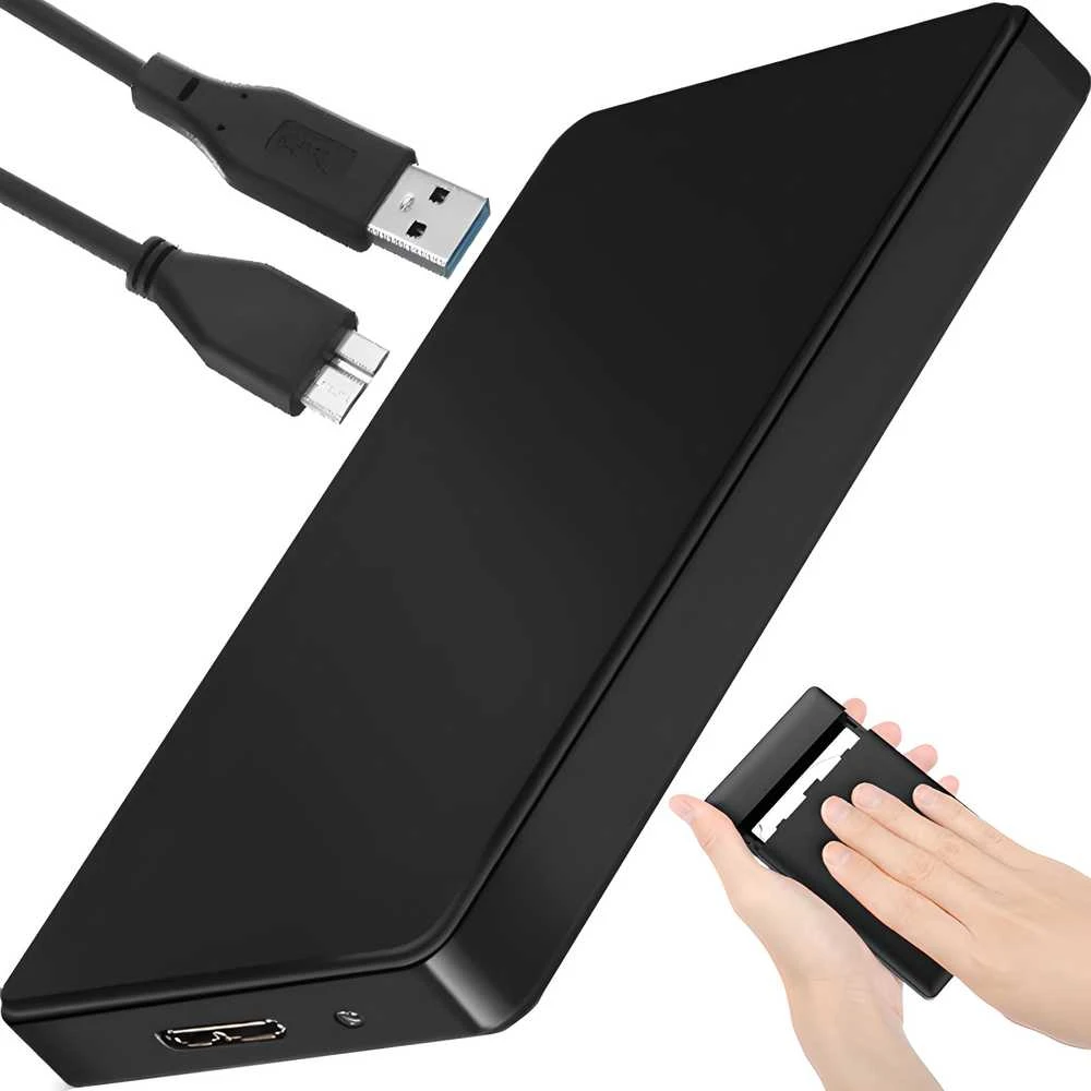 Obudowa 2,5 colio disko korpusas, SSD HDD SATA disko skyrius, dėklas, adapteris, USB 3.0 laidas