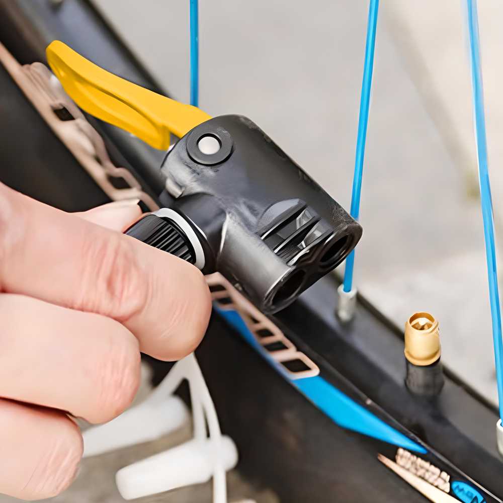 RTO Pompka nożna dwutłokowa samochodowa rowerowa mocna juoda
