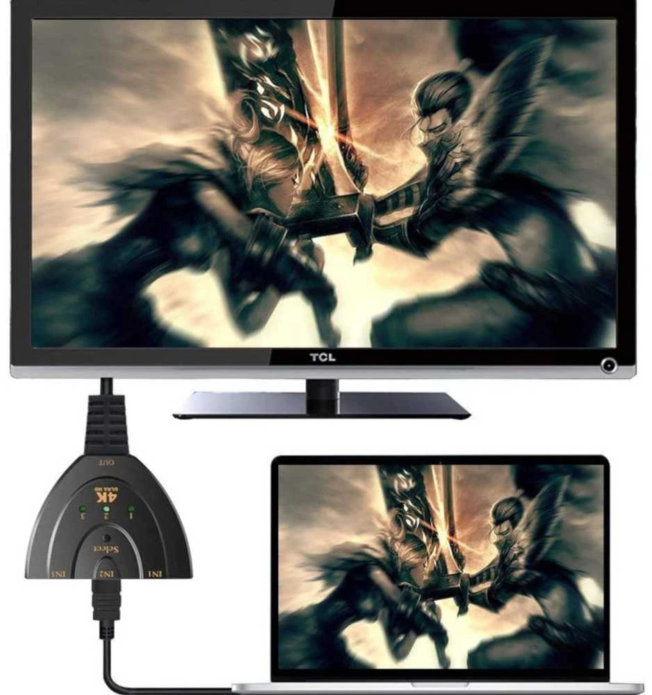 Retoo Switch HDMI jungiklis 3in1 „Full HD 4k“ skirstytuvas -E385