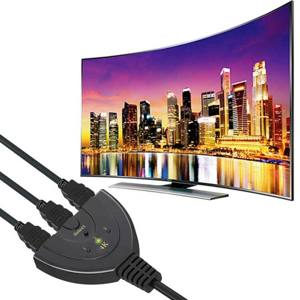 Retoo Switch HDMI jungiklis 3in1 „Full HD 4k“ skirstytuvas -E385