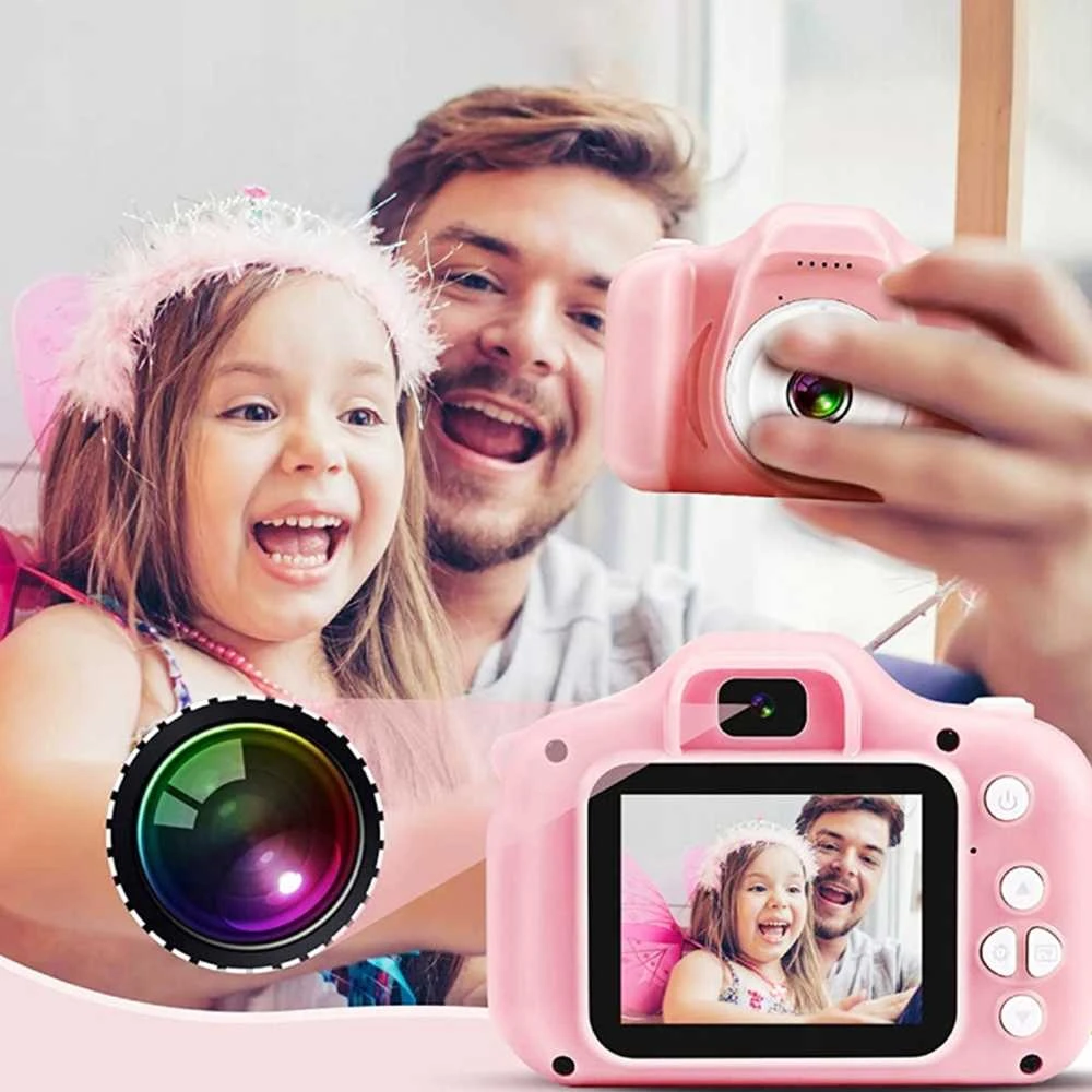 Vaikams skirtas skaitmeninis fotoaparatas su HD žaidimų dirželiu