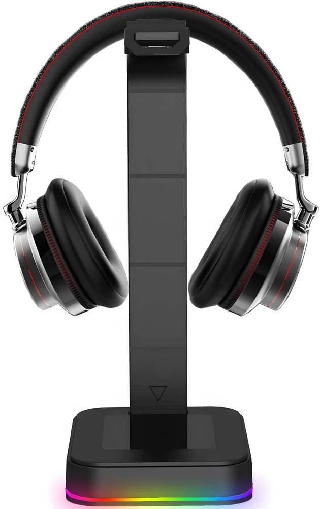 Stojak Ausinių laikiklis su stovas RGB apšvietimui ir USB šakotuvu