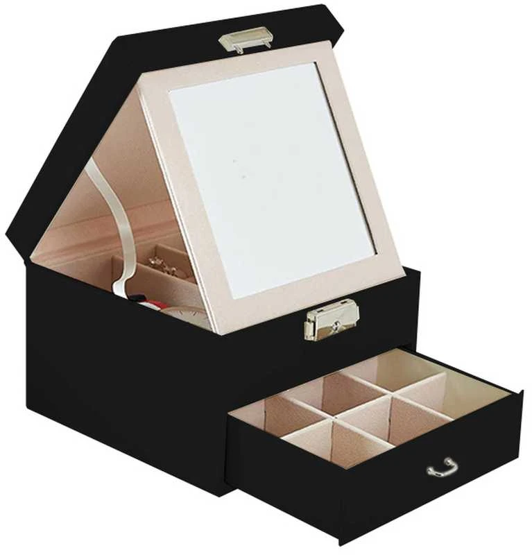 Szkatułka/ Papuošalų dėžutė, erdvus organizatorius, elegantiška komoda su veidrodžiu