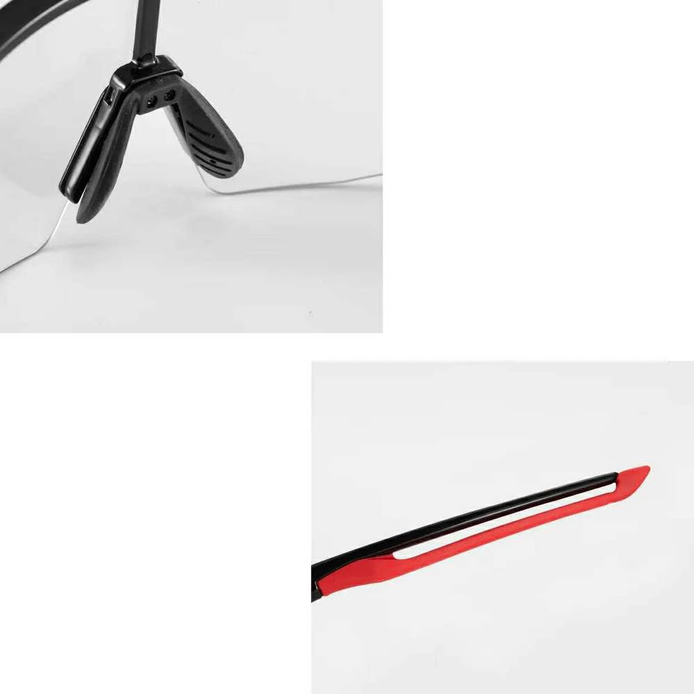 Rockbros 10173 Photochromic UV400 Cycling Glasses – Juodas and Raudona