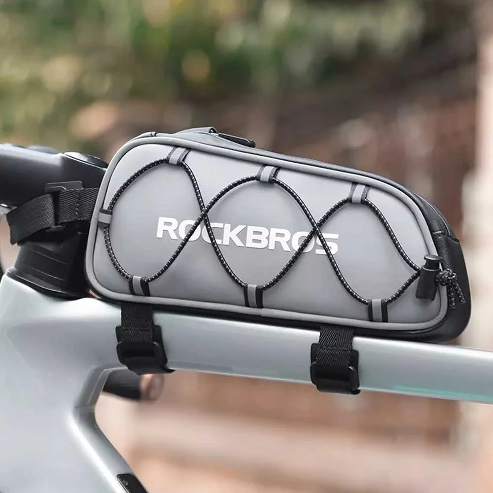 Rockbros 3012010901 bike frame bag 0.9 l – sidabrinis