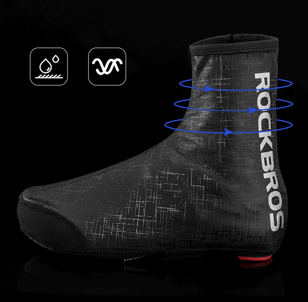 Rockbros LF1081 Windproof Atsparus vandeniui Shoe Covers 42-46 cm - Juodas