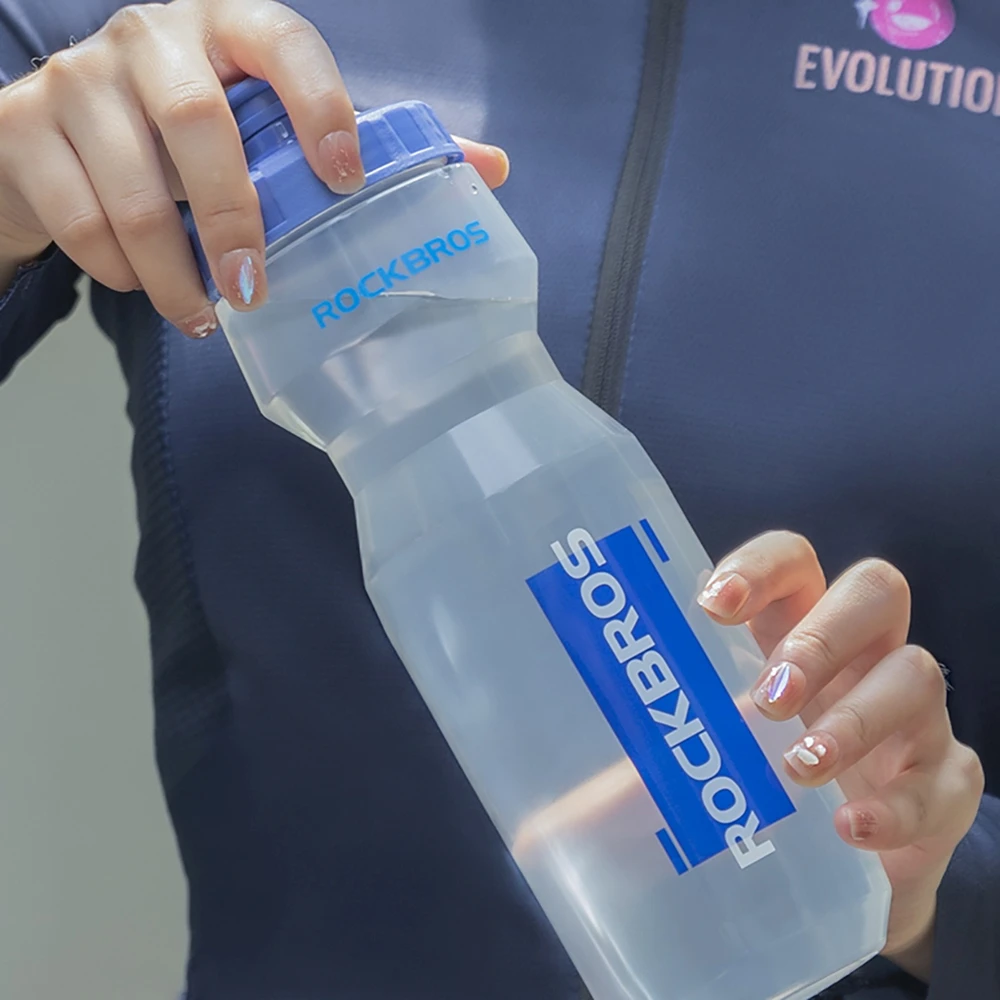 Rockbros 750 ml dviračio gertuvė – permatoma su Mėlyna kandikliu