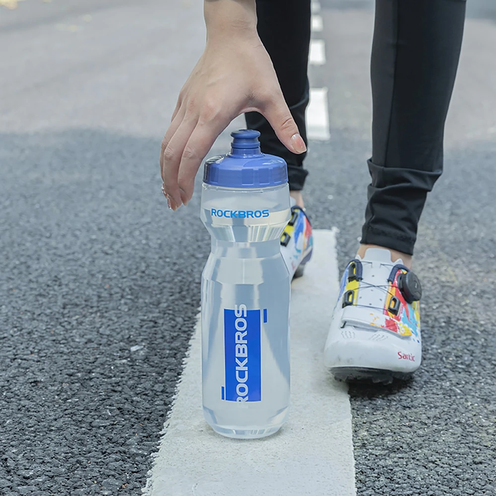 Rockbros 750 ml dviračio gertuvė – permatoma su Mėlyna kandikliu