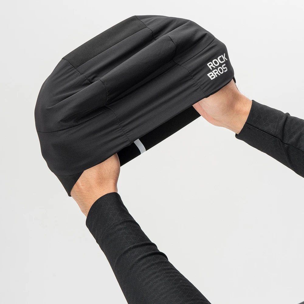 Rockbros M015 Žieminė dvipusė dviratininko kepuraitė, dydis 54-61 cm - Juodas