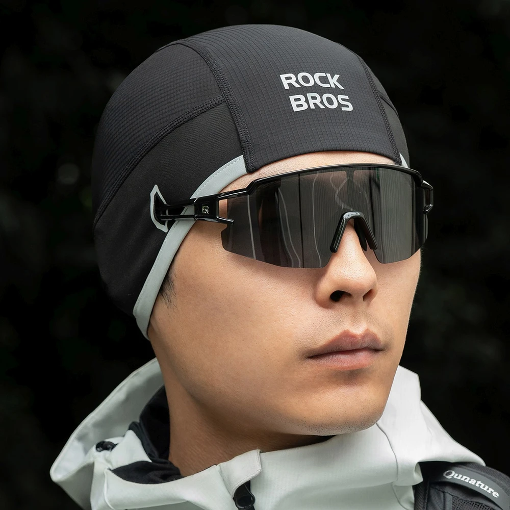 Rockbros M016 žieminė vėjui nelaidi dviratininko kepuraitė, dydis 54-61 cm - Juodas
