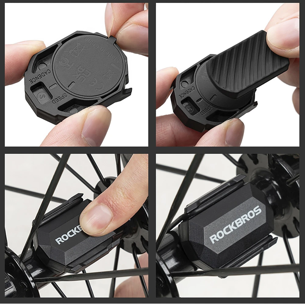 Rockbros C3 ANT+ / Bluetooth 2-in-1 greičio arba mynimo dažnio jutiklis - Juodas