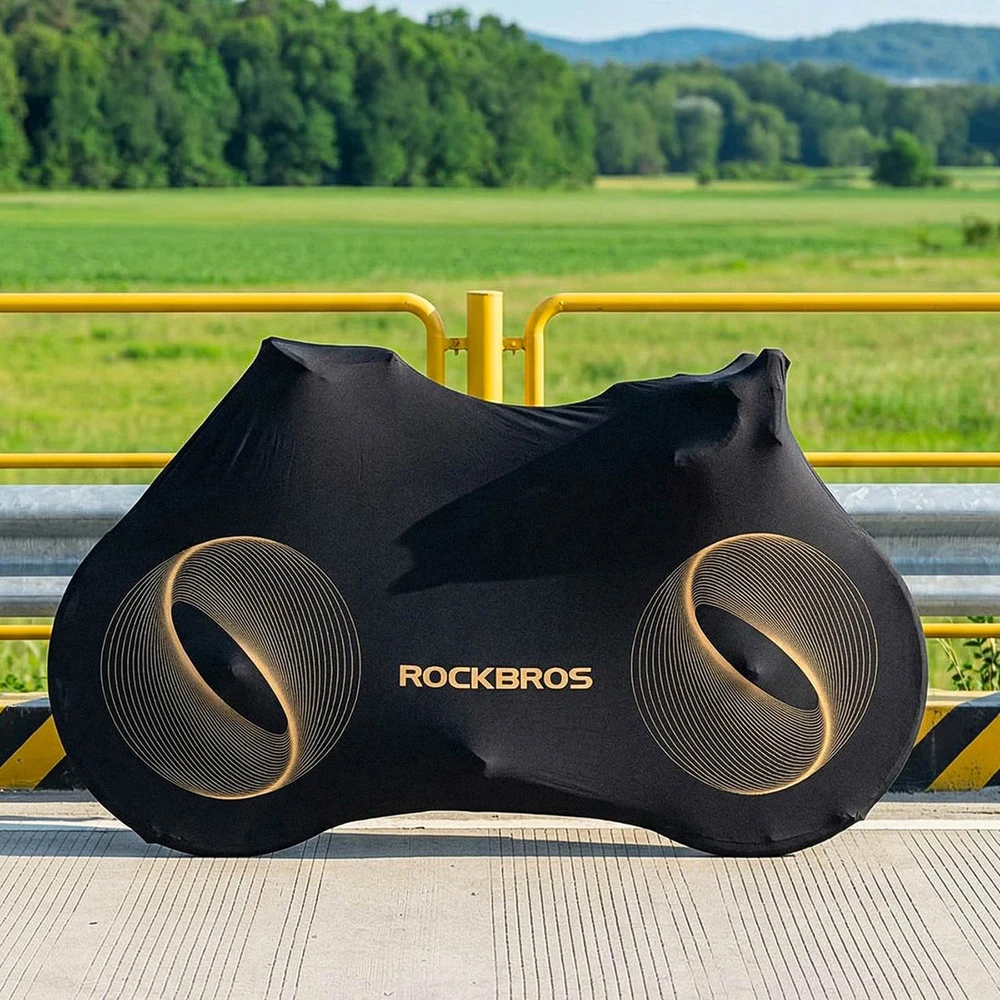 Rockbros D97 Elastinis uždangalas 24–29 colių elektriniams žvyrkelių kalnų dviračiams ir 700C plento dviračiams – Juodas