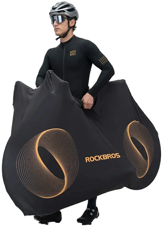 Rockbros D97 Elastinis uždangalas 24–29 colių elektriniams žvyrkelių kalnų dviračiams ir 700C plento dviračiams – Juodas