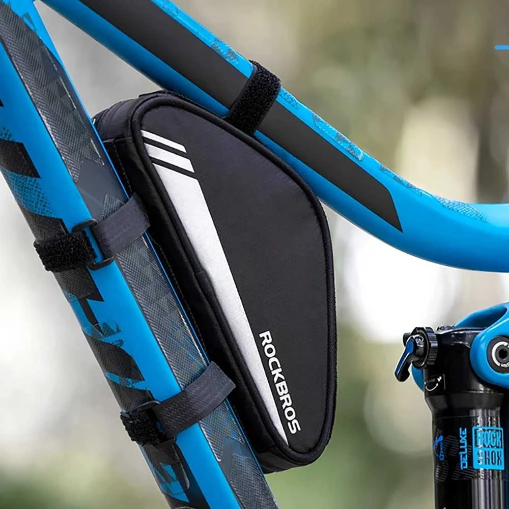 Rockbros B55-BK bicycle bag for frame 0.7 l - juodos spalvos
