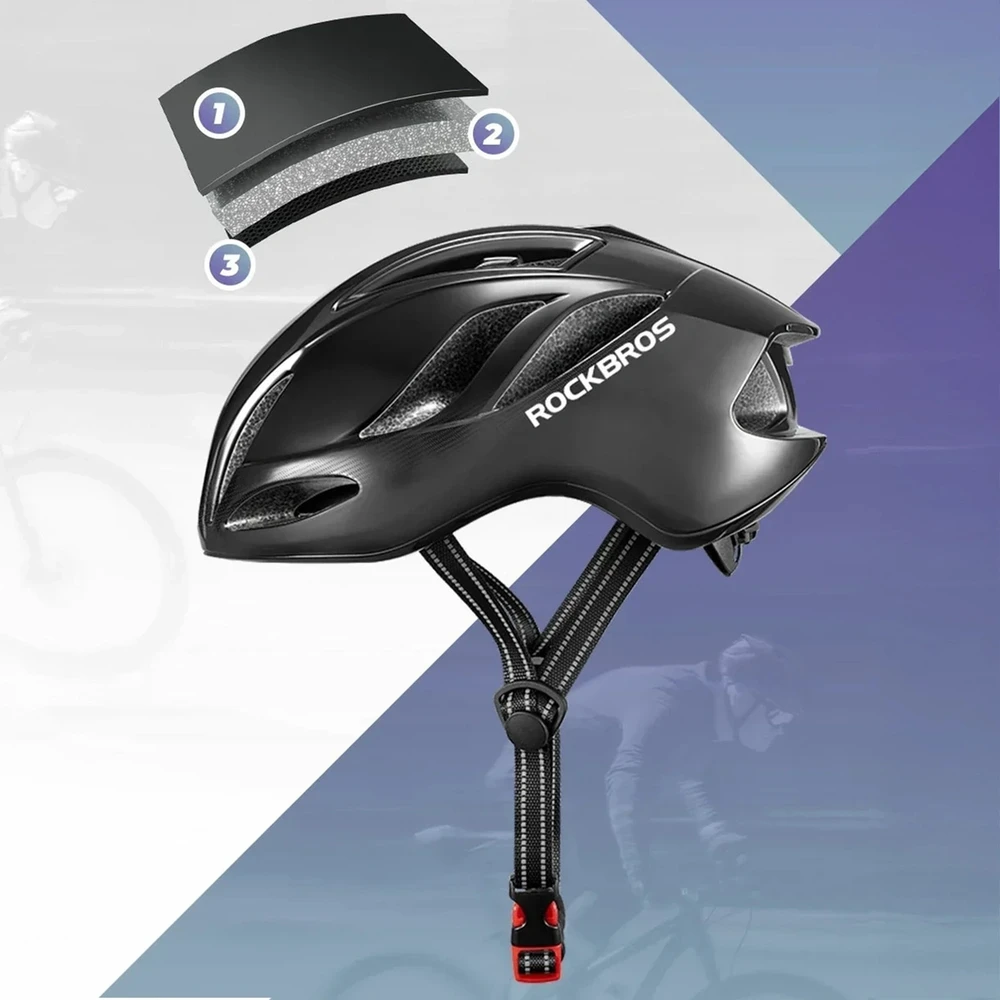 Rockbros TS-42 lengvas dviračio šalmas 58-62 cm - titano spalvos