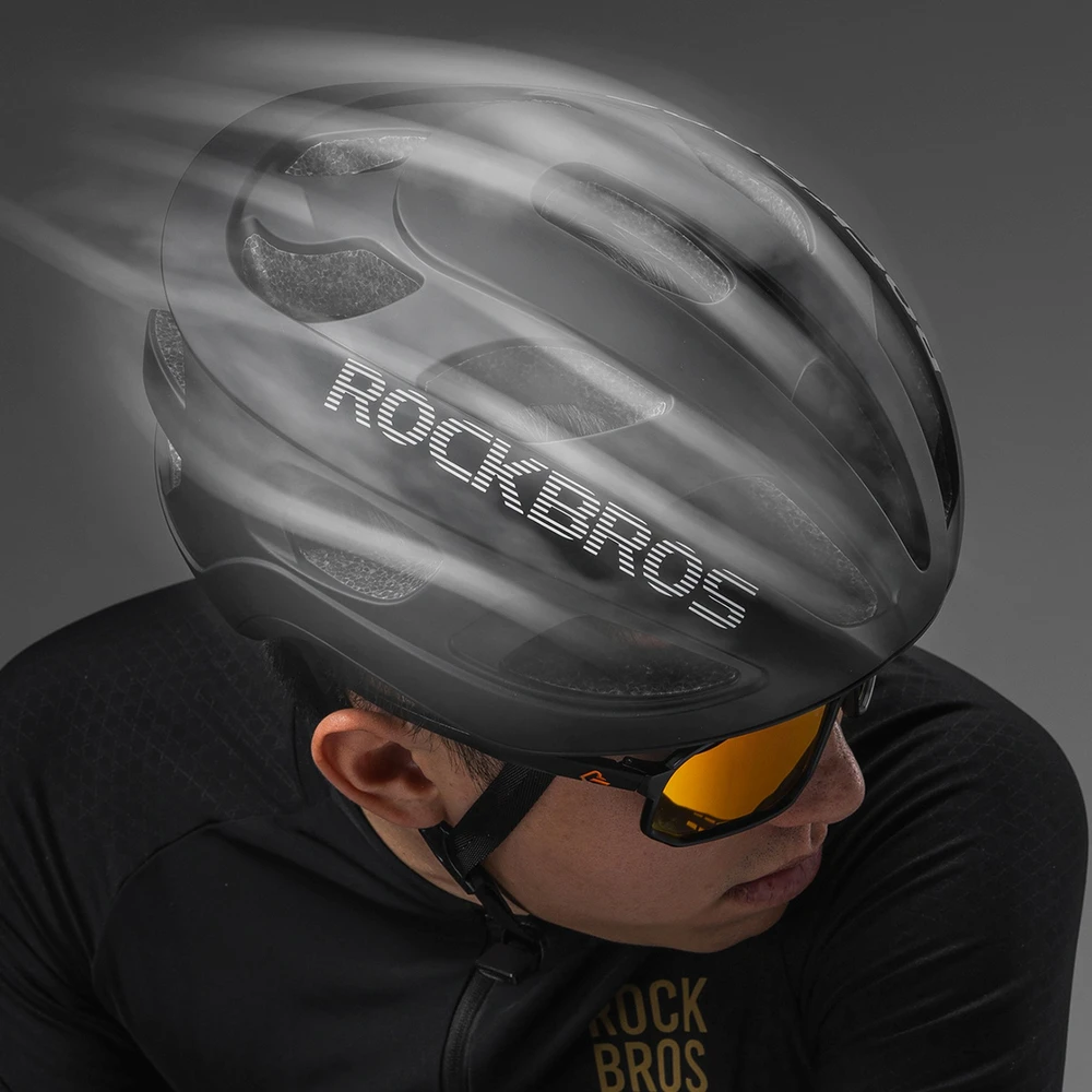 Rockbros LK-66 lengvas dviračio šalmas 58-62 cm - Juodas