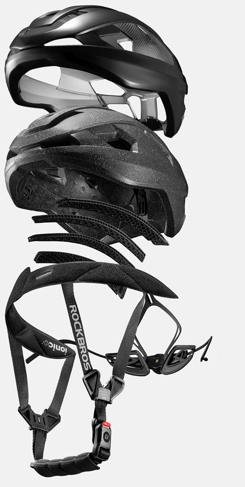 Rockbros LK-15 Carbon Fiber Bike Helmet 58-62cm - Juodas
