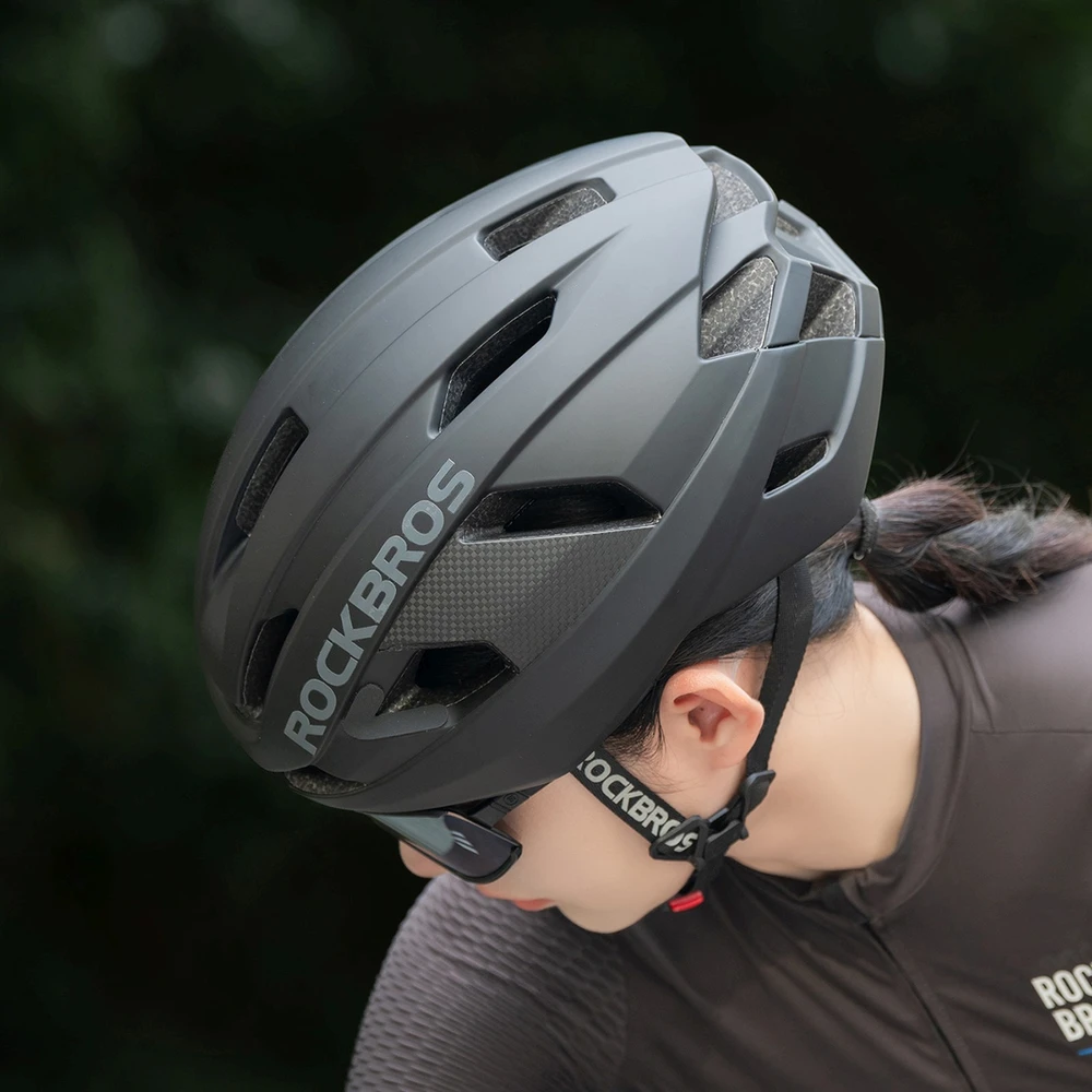 Rockbros LK-15 Carbon Fiber Bike Helmet 58-62cm - Juodas
