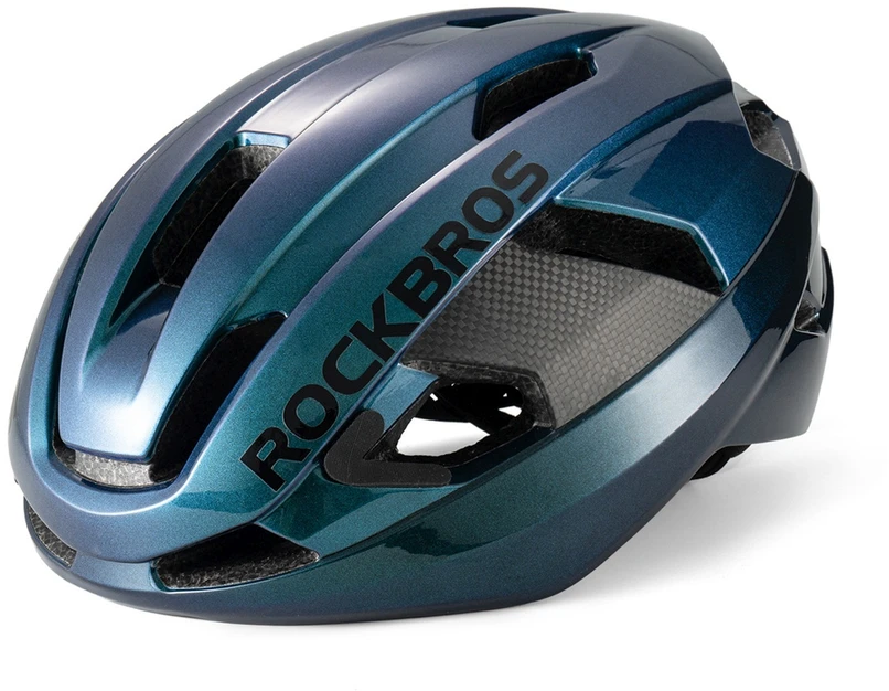 Rockbros LK-15 anglies pluošto dviračio šalmas, L dydis (58-62 cm) - Chameleon Mėlyna