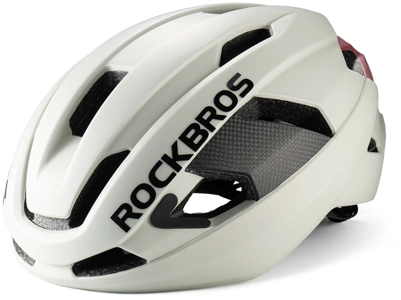 Rockbros LK-15 anglies pluošto dviračio šalmas 58–62 cm – šviesiai pilkas